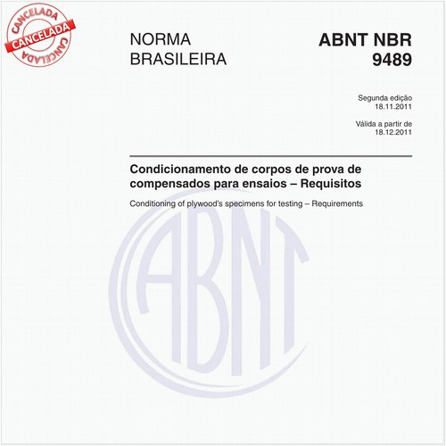Condicionamento de corpos de prova de compensados para ensaios – Requisitos