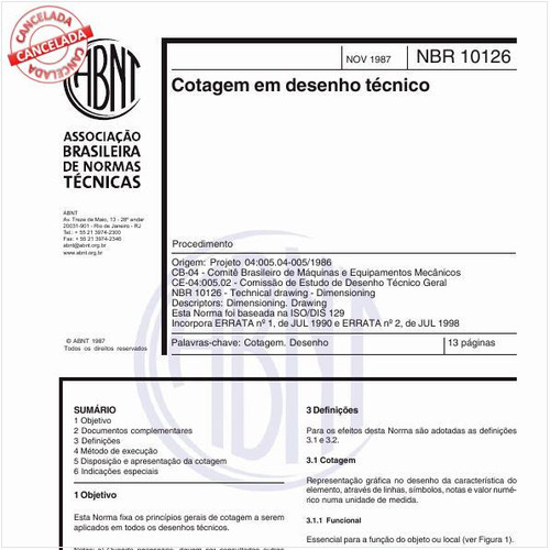 Cotagem em desenho técnico - Procedimento