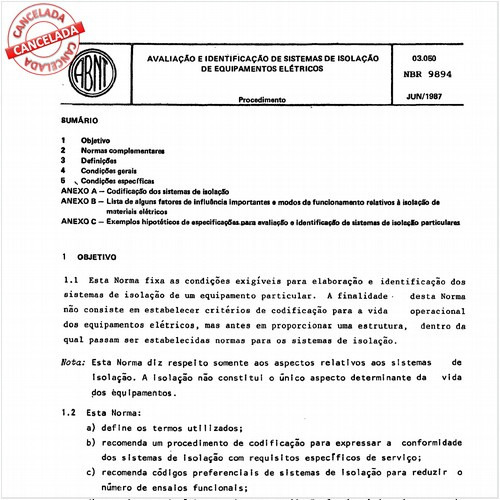 Avaliação e identificação de sistemas de isolação de equipamentos elétricos