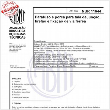 NBR11644 de 06/1990