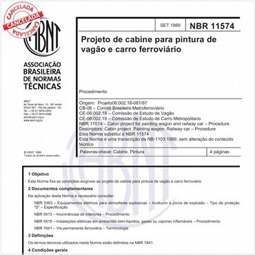 NBR11574 de 09/1989