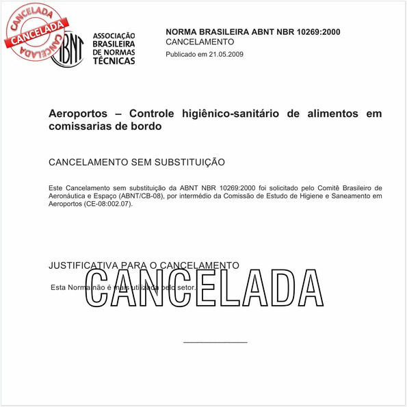 Aeroportos - Controle higiênico-sanitário de alimentos em comissarias de bordo