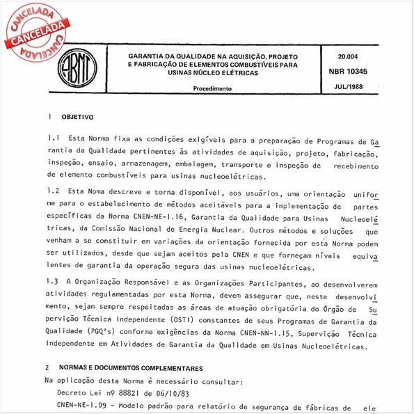 Garantia da qualidade na aquisição, projeto e fabricação de elementos combustíveis para usinas núcleo elétricas
