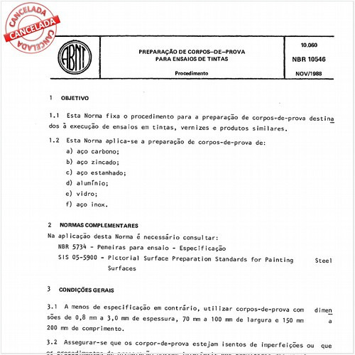 Preparação de corpos-de-prova para ensaios de tintas