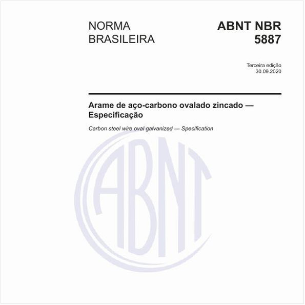 Arame de aço-carbono ovalado zincado — Especificação