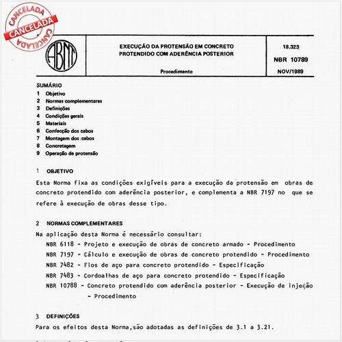 Execução da protensão em concreto protendido com aderência posterior 