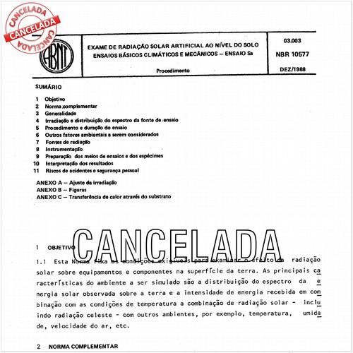 Exame de radiação solar artificial ao nível do solo - Ensaios básicos climáticos e mecânicos - Ensaio Sa