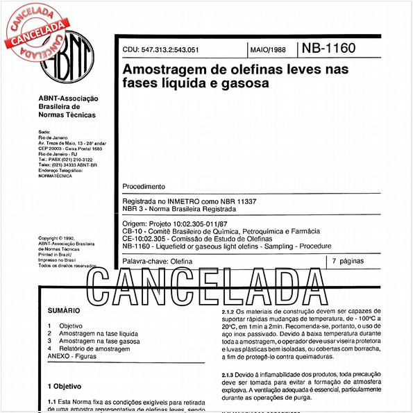 Amostragem de olefinas leves nas fases líquida e gasosa