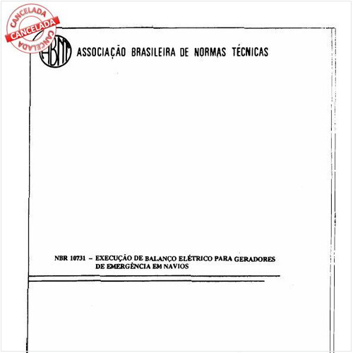 Execução de balanço elétrico para geradores de emergência em navios