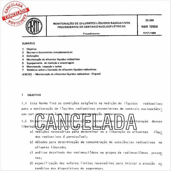Monitoração de efluentes líquidos radioativos provenientes de centrais nucleoelétricas
