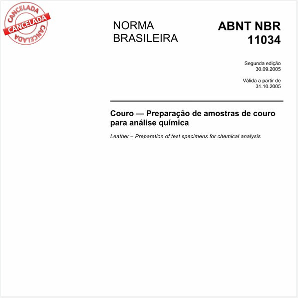 Couro - Preparação de amostras de couro para análise química