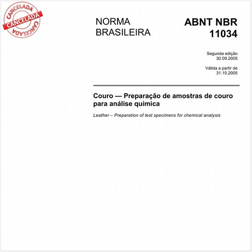 Couro - Preparação de amostras de couro para análise química