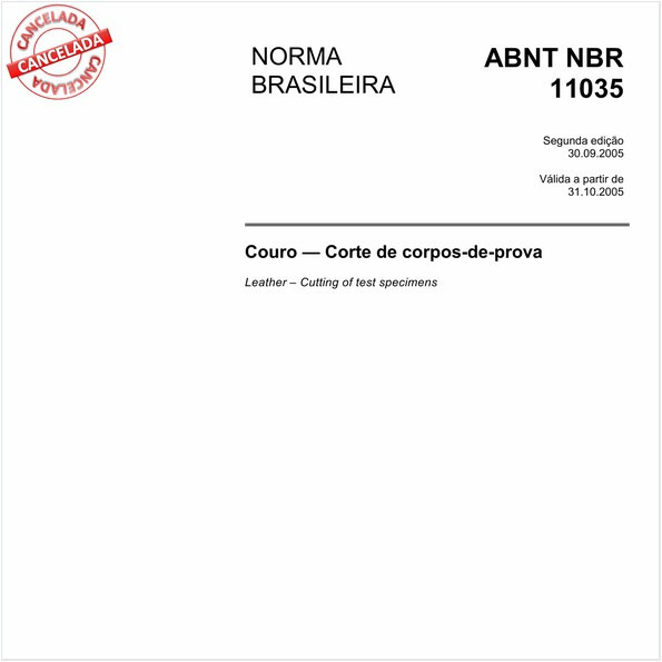 Couro - Corte de corpos-de-prova 