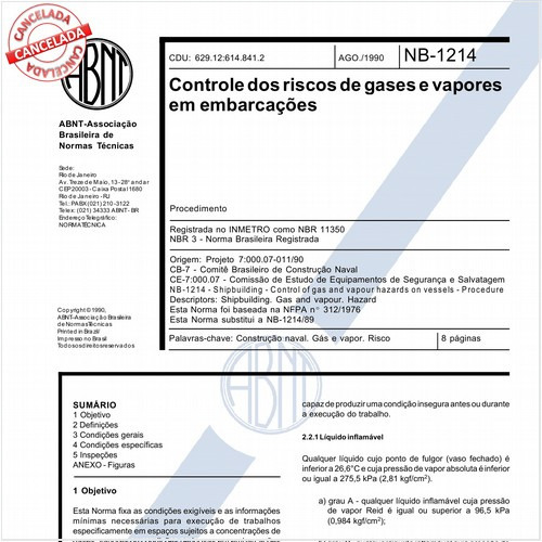 Controle dos riscos de gases e vapores em embarcações