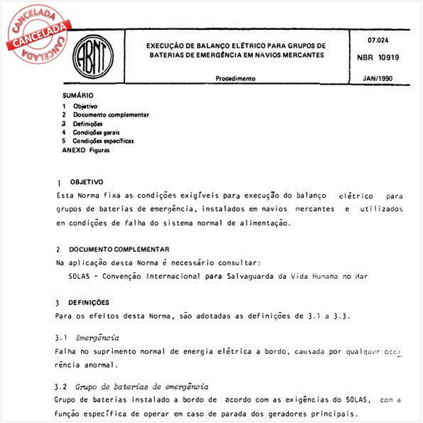 Execução de balanço elétrico para grupos de baterias de emergência em navios mercantes