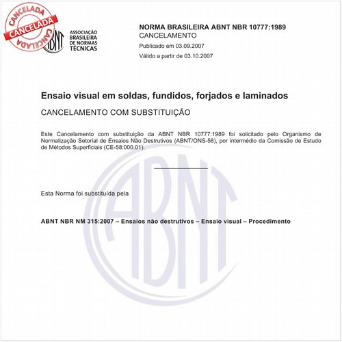 Ensaio visual em soldas, fundidos, forjados e laminados