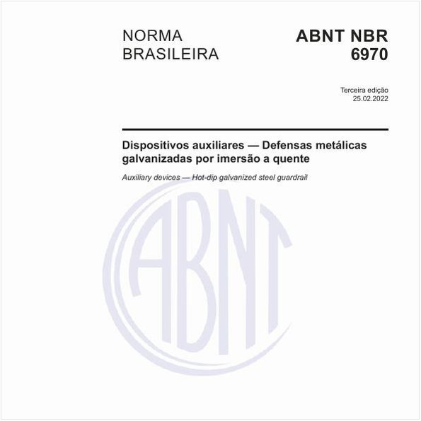 Dispositivos auxiliares - Defensas metálicas galvanizadas por imersão a quente