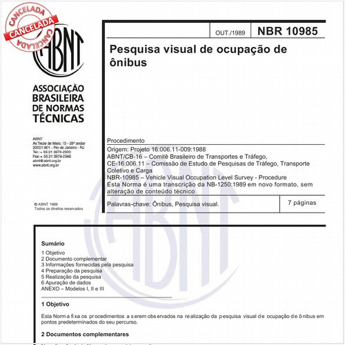 Pesquisa visual de ocupação de ônibus