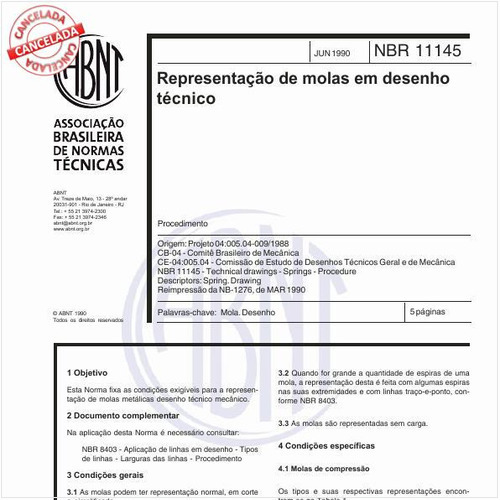 Representação de molas em desenho técnico - Procedimento