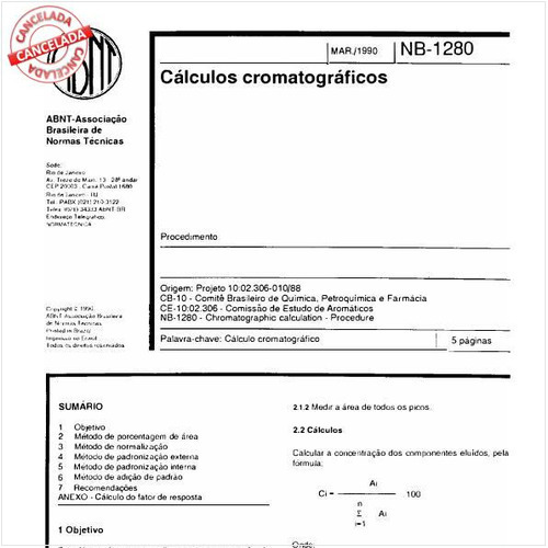 Cálculos cromatográficos