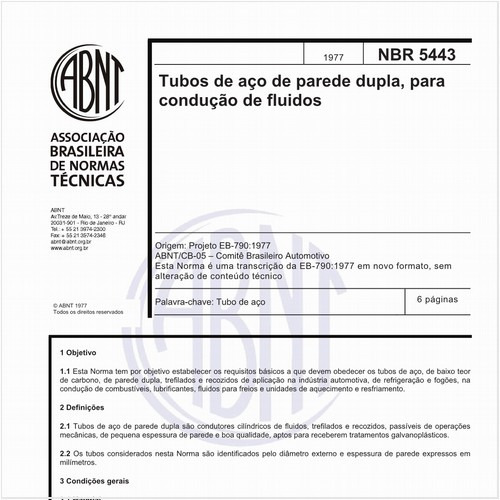 Tubos de aço de parede dupla, para condução de fluidos