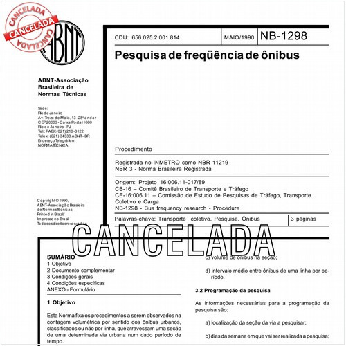 Pesquisa de freqüência de ônibus