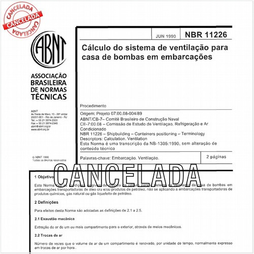 Cálculo do sistema de ventilação para casa de bombas em embarcações