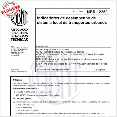 Indicadores de desempenho de sistema local de transportes urbanos