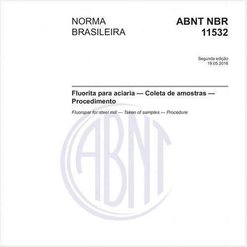 Fluorita para aciaria - Coleta de amostras - Procedimento