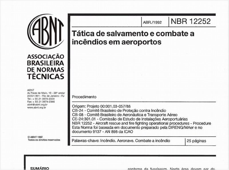 Tática de salvamento e combate a incêndios em aeroportos - Procedimento