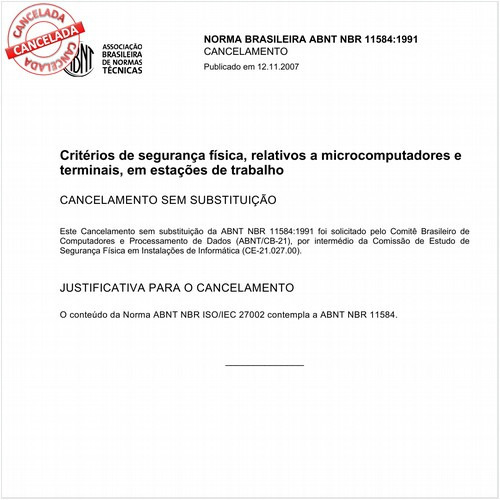 Critérios de segurança física, relativos a microcomputadores e terminais, em estações de trabalho