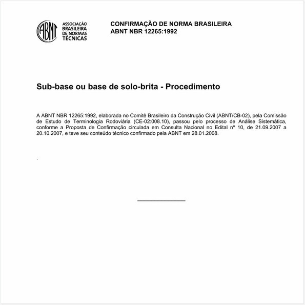 Sub-base ou base de solo-brita - Procedimento