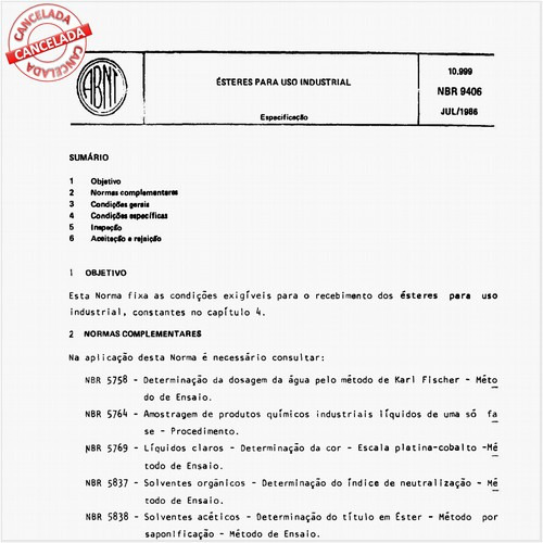 Esteres para uso industrial