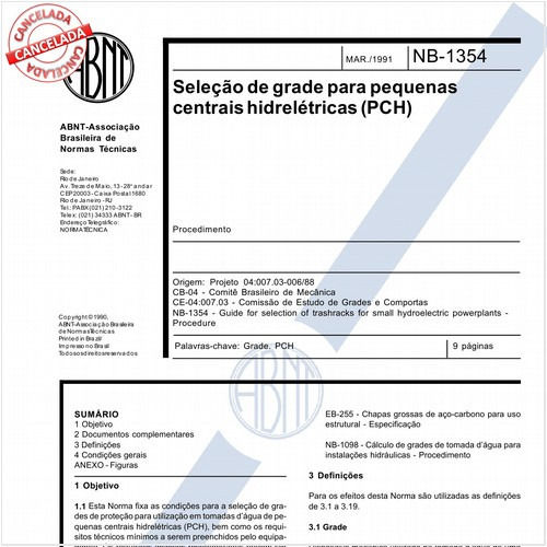 Seleção de grade para pequenas centrais hidrelétricas (PCH)