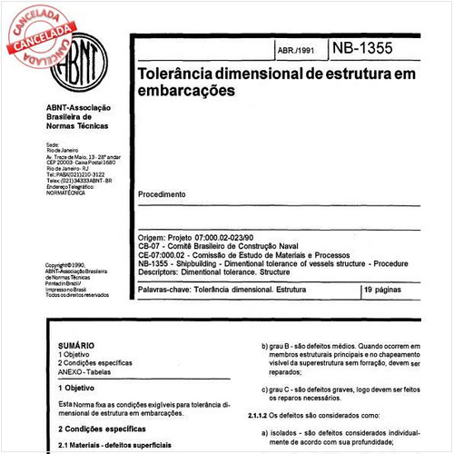 Tolerância dimensional de estrutura em embarcações