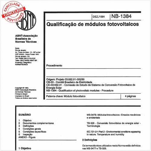 Qualificação de módulos fotovoltaicos