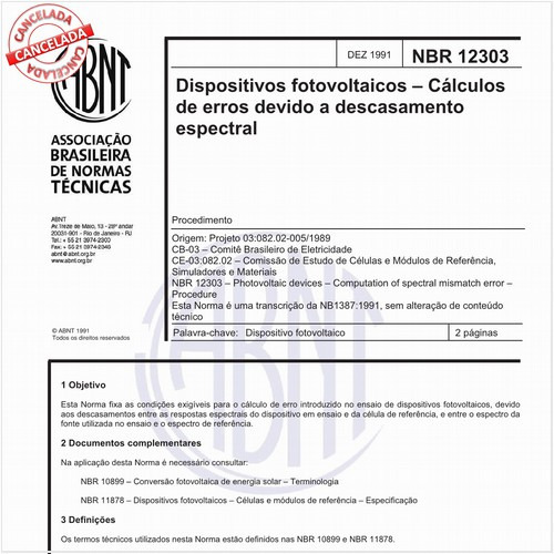 Dispositivos fotovoltaicos - Cálculo de erros devido a descasamento espectral