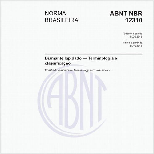 Diamante lapidado - Terminologia e classificação