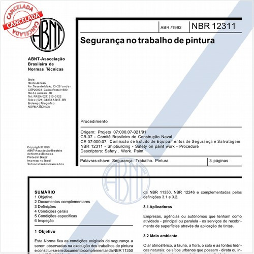 Segurança no trabalho de pintura