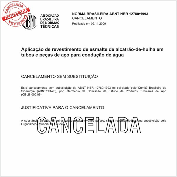 Aplicação de revestimento de esmalte de alcatrão-de-hulha em tubos e peças de aço para condução de água