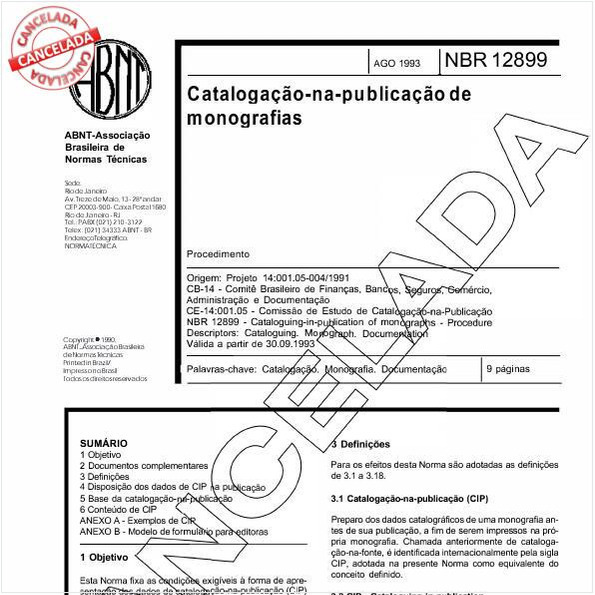 Catalogação-na-publicação de monografias