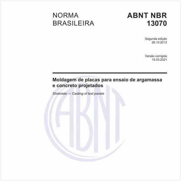 Moldagem de placas para ensaio de argamassa e concreto projetados