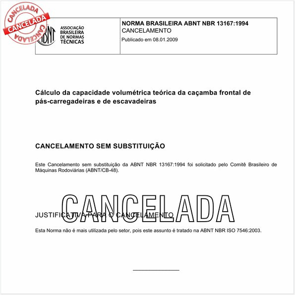 Cálculo da capacidade volumétrica teórica da caçamba frontal de pás-carregadeiras e de escavadeiras