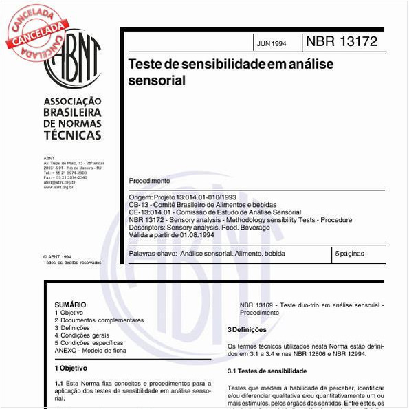 Teste de sensibilidade em análise sensorial - Procedimento