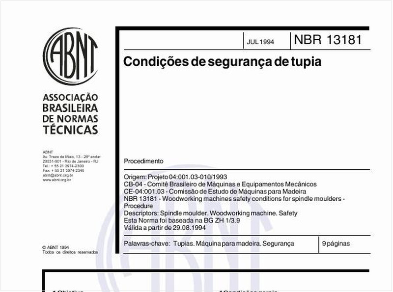 Condições de segurança de tupia - Procedimento