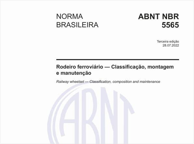 Rodeiro ferroviário - Classificação, montagem e manutenção