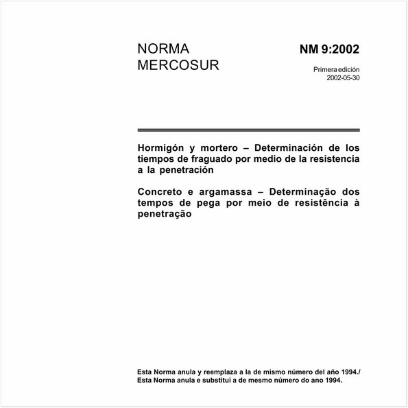 Concreto e argamassa - Determinação dos tempos de pega por meio de resistência à penetração