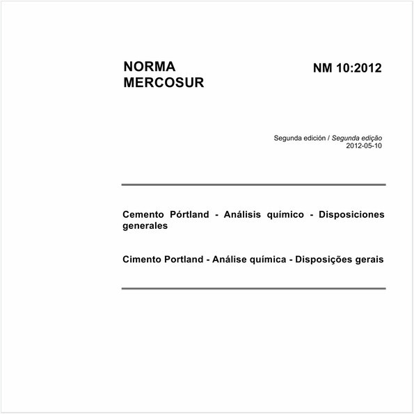 Cimento Portland - Análise química - Disposições gerais