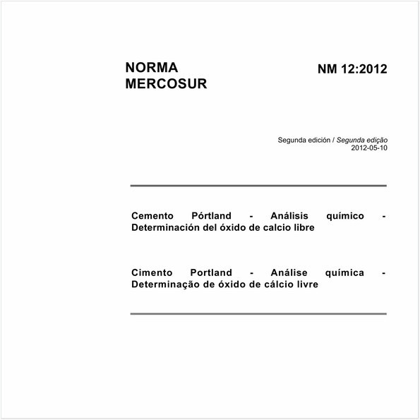 Cimento Portland - Análise química - Determinação de óxido de cálcio livre