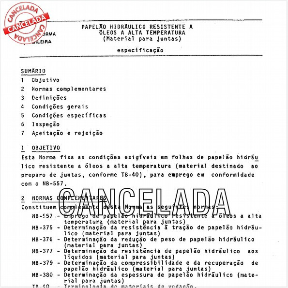 Papelão hidráulico resistente a óleos a alta temperatura (Material para juntas)